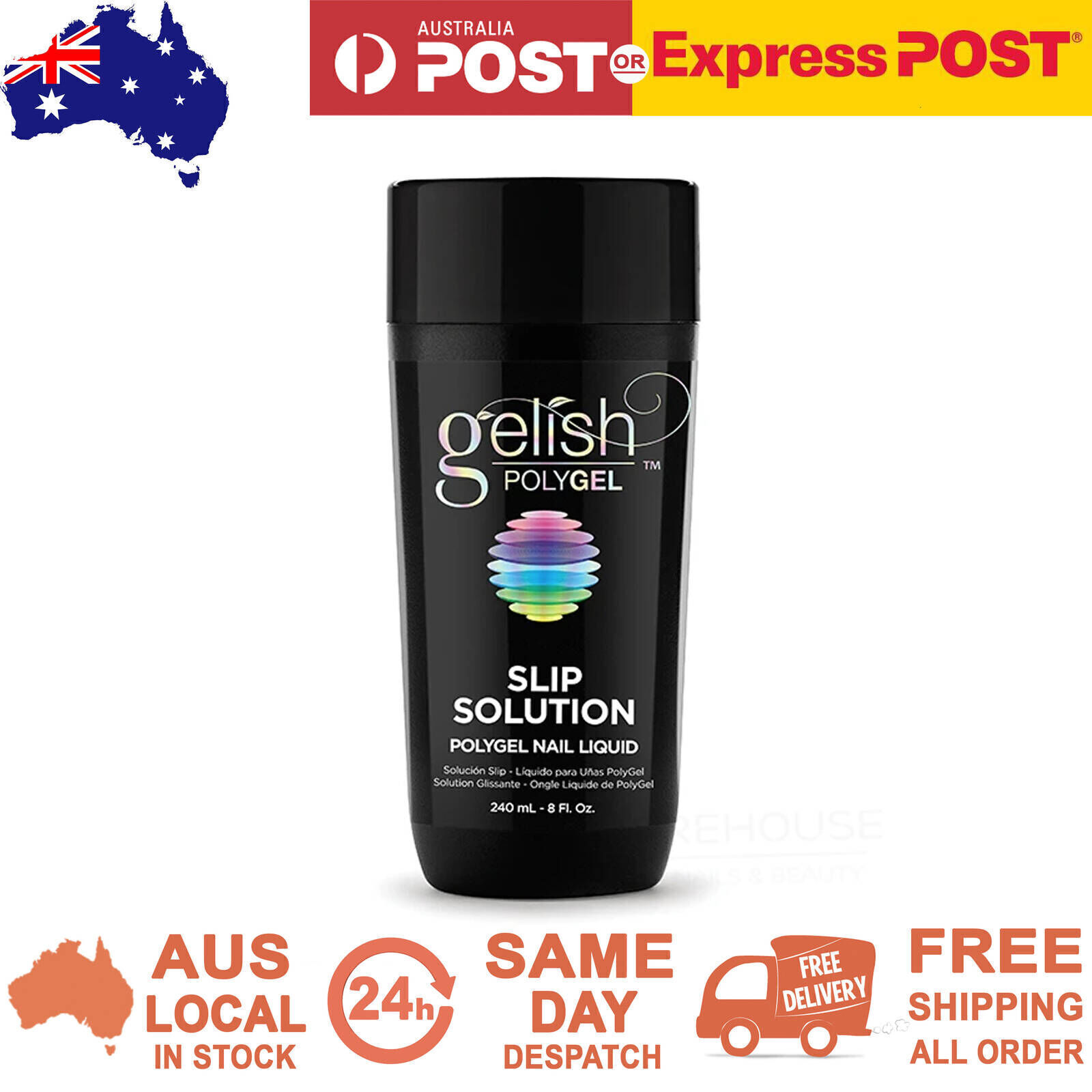 Gelish PolyGel Gel Nail Liquid Slip Solution 8oz 240ml