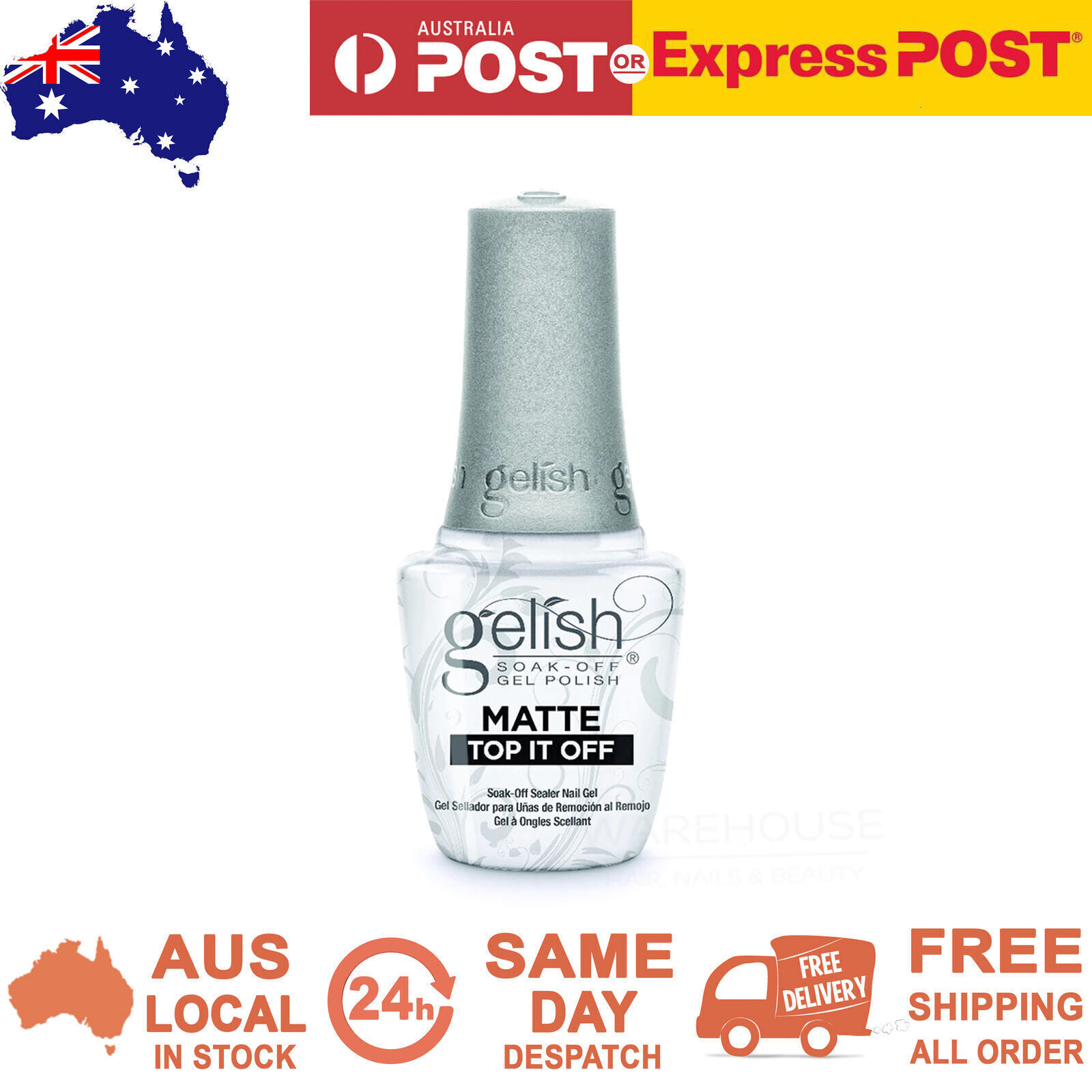 Gelish Gel Polish Matte Top It Off Top Coat 15ml GELISH Gel Polish