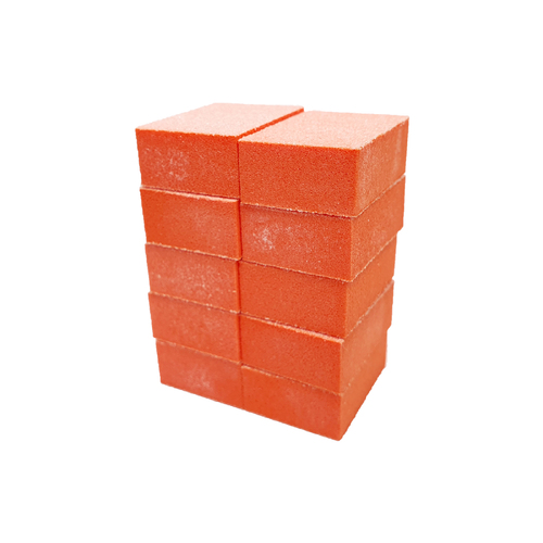 Buffer Mini 2 Way Sanding File Block Orange White Grit 100/120 500pcs