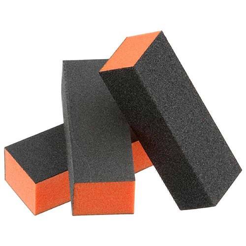 American Buffer 3 Way Sanding File Block Orange Black Grit 80/100 500pcs