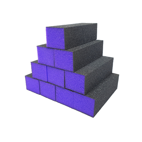 Buffer 3 Way Sanding File Block Purple Black Grit 80/100 10 pcs