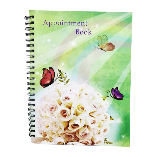 Appointment Book 4 Columns 150 pages - Green