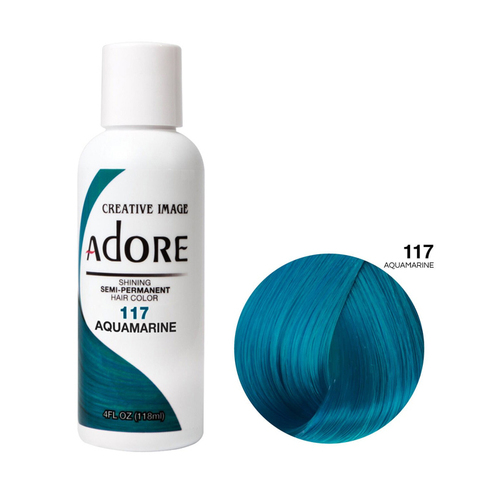 Adore Semi Permanent Hair Colour - 117 Aquamarine 118ml