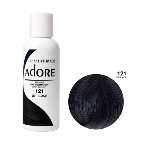 Adore Semi Permanent Hair Colour - 121 Jet Black 118ml