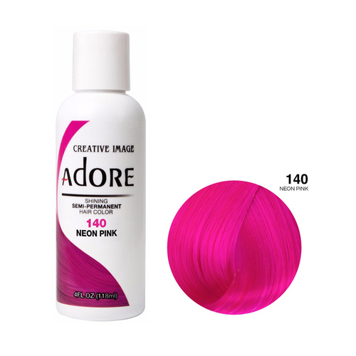 Adore Semi Permanent Hair Colour - 140 Neon Pink 118ml