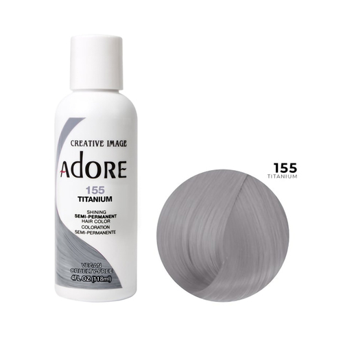 Adore Semi Permanent Hair Colour - 155 Titanium 118ml