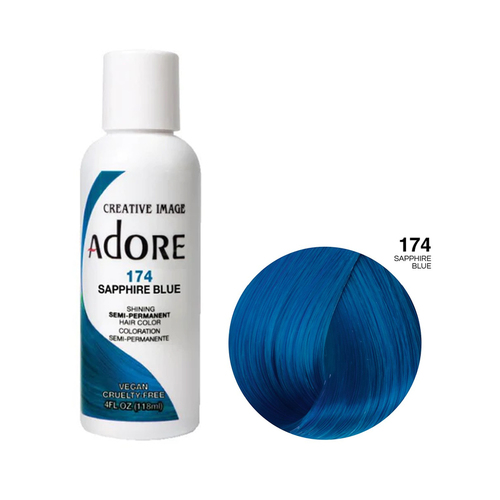 Adore Semi Permanent Hair Colour - 174 Sapphire Blue 118ml