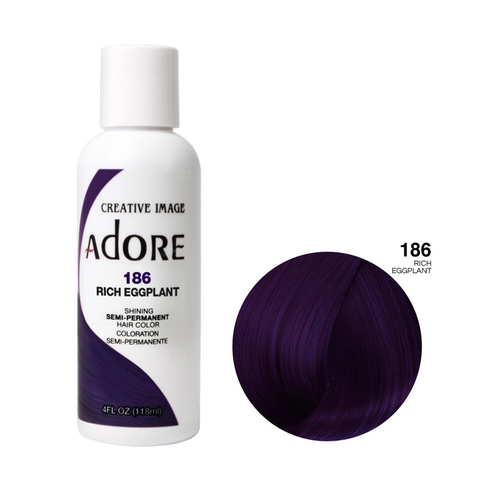 Adore Semi Permanent Hair Colour - 186 Rich Eggplant 118ml