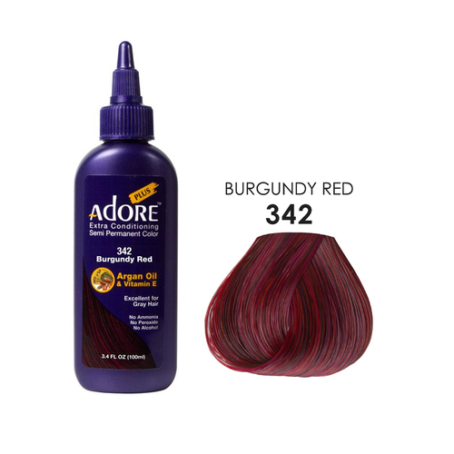 Adore Plus Semi Permanent Hair Colour - 342 Burgundy Red 100ml
