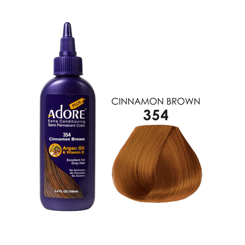 Adore Plus Semi Permanent Hair Colour - 354 Cinnamon Brown 100ml