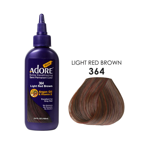 Adore Plus Semi Permanent Hair Colour - 364 Light Red Brown 100ml
