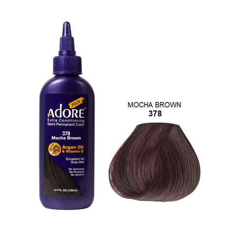Adore Plus Semi Permanent Hair Colour - 378 Mocha Brown 100ml