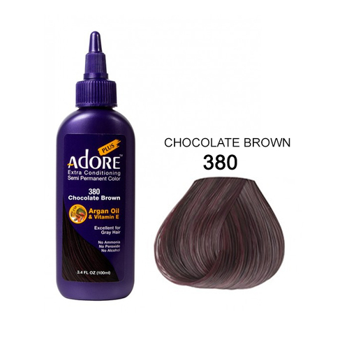 Adore Plus Semi Permanent Hair Colour - 380 Chocolate Brown 100ml