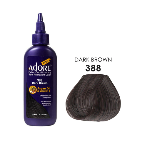 Adore Plus Semi Permanent Hair Colour - 388 Dark Brown 100ml