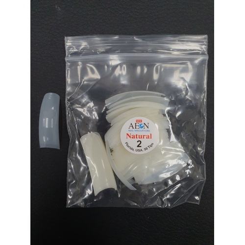 AEON - Natural Nail False Tips Extension Refill Size 2 (50pcs)