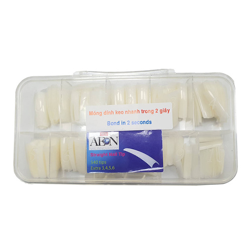 AEON False Fake Nail Tip Box Straight - Natural 540pcs