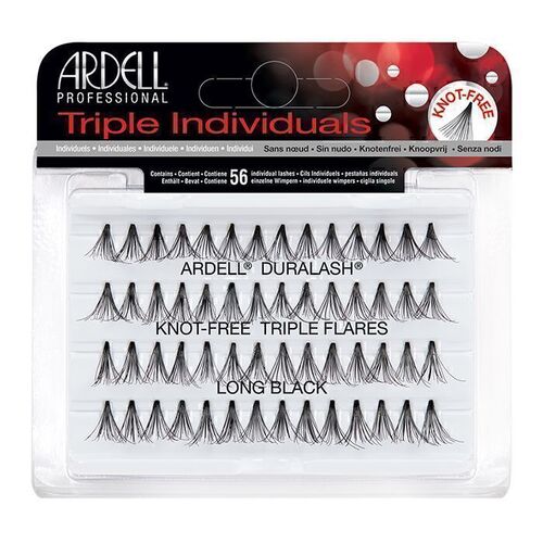 ARDELL - Triple Individuals - Knot Free Triple Flares - Long Black Lashes