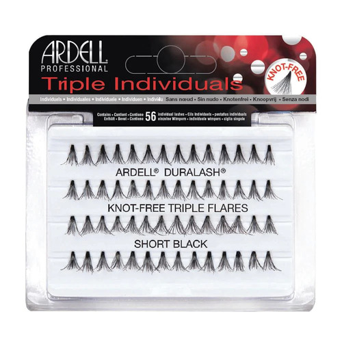 Ardell Triple Individuals Knot Free Flares Black Fake Eyelash Extension Short