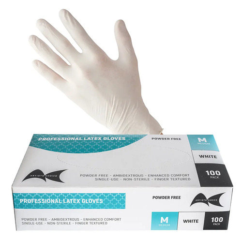Artist Choice - Latex Powder Free Gloves Size M (Medium) 100pcs