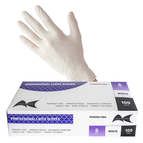 Artist Choice - Latex Powder Free Gloves Size S (Small) 1000pcs (Box of 10)