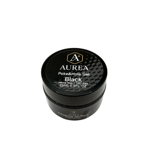AUREA - UV LED Poke & Hole Nail Art Gel Wave Texture Lace Black - 15ml