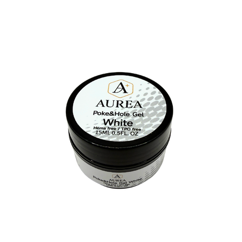AUREA - UV LED Poke & Hole Nail Art Gel Wave Texture Lace White - 15ml