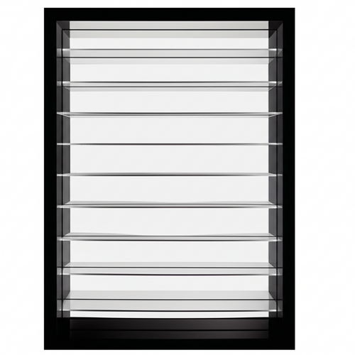 Wall Acrylic Rack - Powder 120pcs Black (2oz) LED