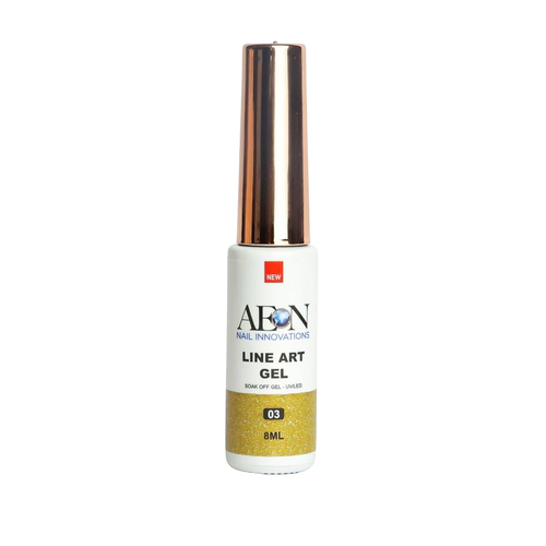 AEON - Nail Line Art UV LED Gel Polish - 03 Yellow Glitter 8ml