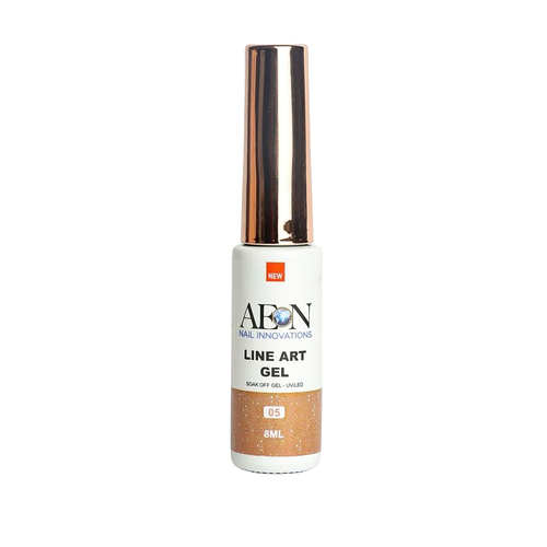 AEON - Nail Line Art UV LED Gel Polish - 05 Rose Gold Glitter 8ml