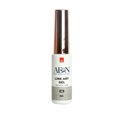 AEON - Nail Line Art UV LED Gel Polish - 06 Silver Fine Glitter 8ml