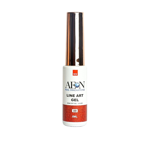 AEON - Nail Line Art UV LED Gel Polish - 09 Red Glitter 8ml