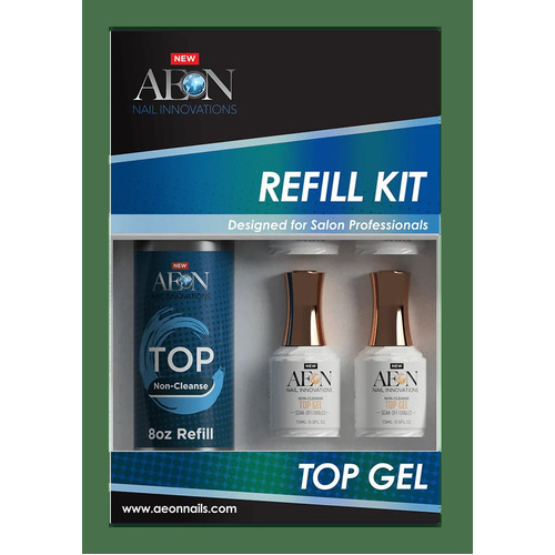 AEON Gel Polish Non Cleanse Top Coat Refill Kit
