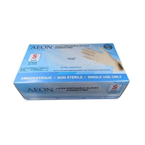 AEON - Latex Powder Free Gloves Size S (Small) 100pcs