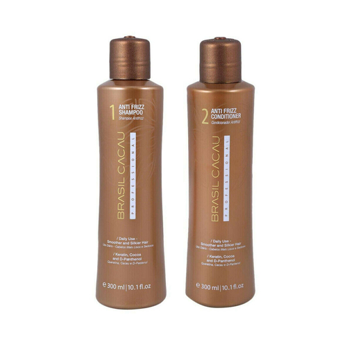 Brasil Cacau Professional Anti Frizz Hair Shampoo and Conditioner 300ml Duo