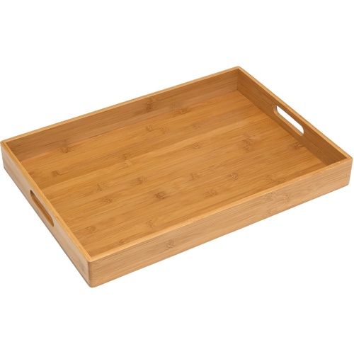 Solid Bamboo Wood Serving Tray Rectangular Nail Pedicure