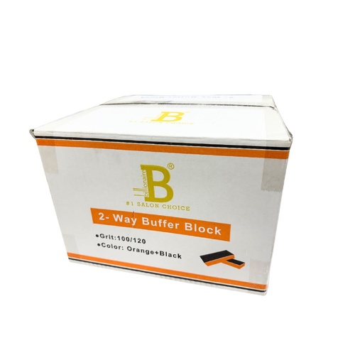 Billionaire - Nail Buffer Block 2 Way Slim Orange Black 100/120 1000pcs