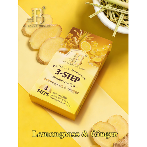 Billionaire Spa Nail Pedicure Kit 3 Steps - Lemongrass & Ginger
