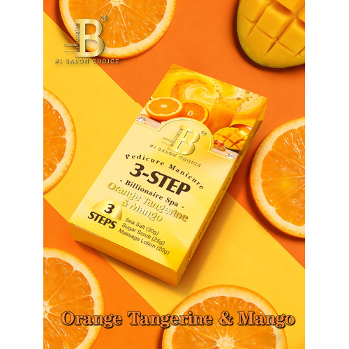 Billionaire Spa Nail Pedicure Kit 3 Steps - Orange Tangerine & Mango