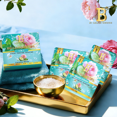 Billionaire - Nail Luxury Pedicure Kit 5 Steps - Cucumber Bloom