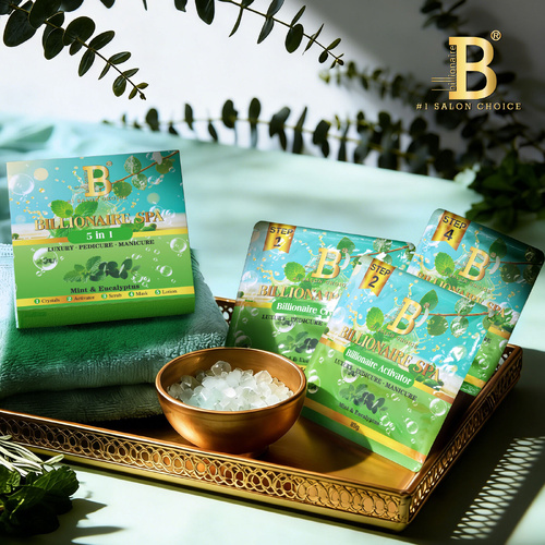 Billionaire - Nail Luxury Pedicure Kit 5 Steps - Mint & Eucalyptus