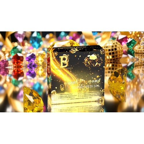 Billionaire Bubble Spa Nail Luxury Pedicure Kit 7 Steps - Royal Diamond