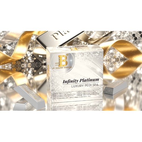 Billionaire Bubble Spa Nail Luxury Pedicure Kit 7 Steps - Infinity Platinum