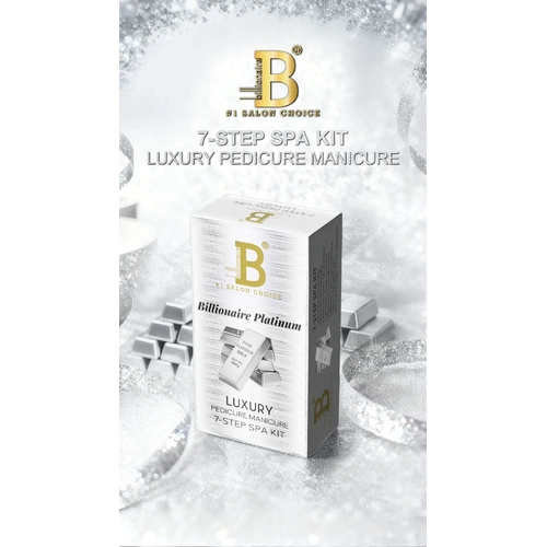 Billionaire Bubble Spa Nail Luxury Pedicure Kit 7 Steps - Infinity Platinum