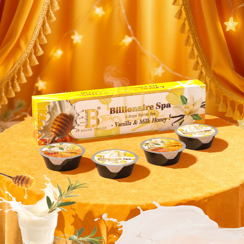 Billionaire Bubble Spa Nail Deluxe Pedicure Kit 4 Steps - Vanilla & Milk Honey