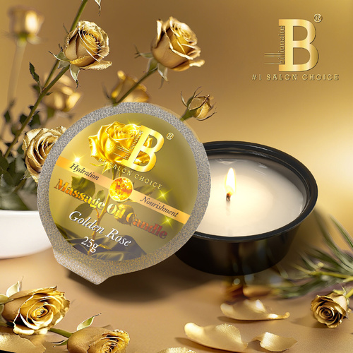 Billionaire Candle Massage Oil Nail Deluxe Pedicure Spa 25g - Golden Rose