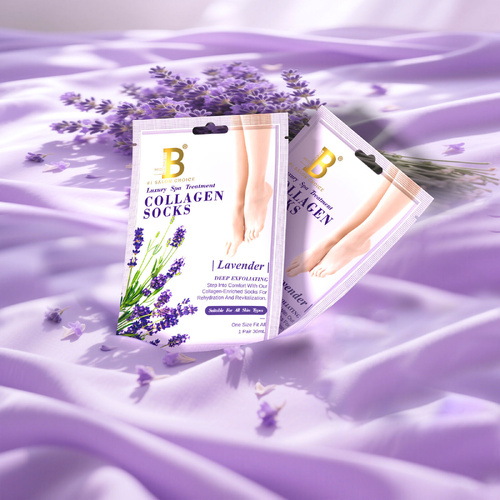 Billionaire Collagen Socks Nail Luxury Spa Treatment Pedicure - Lavender