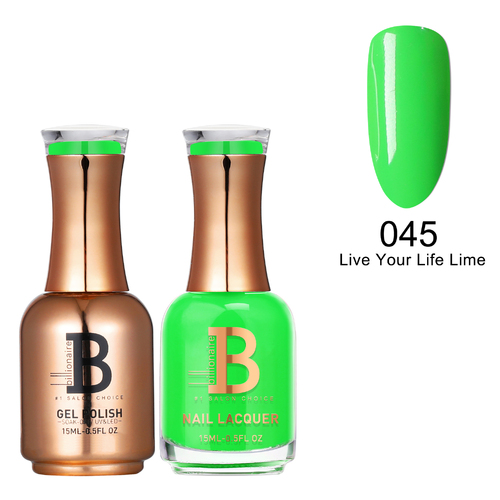 Billionaire Gel & Lacquer Duo - 045 Live Your Life Lime 15ml