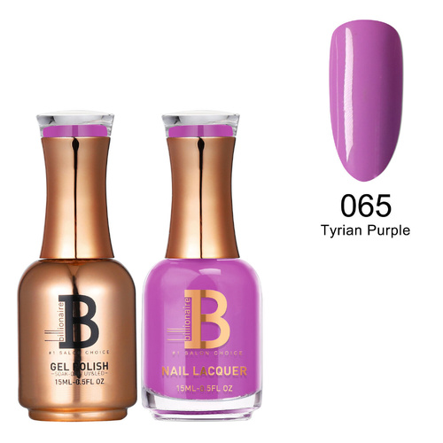 Billionaire Gel & Lacquer Duo - 065 Tyrian Purple 15ml