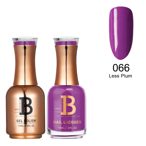 Billionaire Gel & Lacquer Duo - 066 Less Plum 15ml