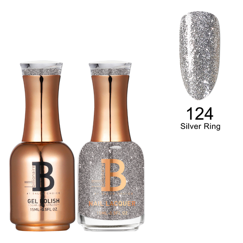 Billionaire Gel & Lacquer Duo - 124 Silver Ring 15ml